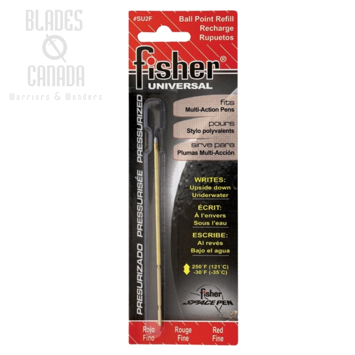 Fisher Space Pen Refill for Multi-Action Pen, Fine Point Red, FPSU2F